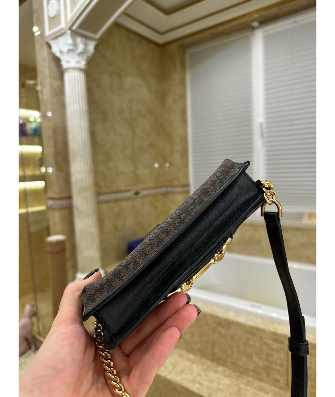 MICHAEL KORS Коричневая сумка через плечо из канвы, фото 6