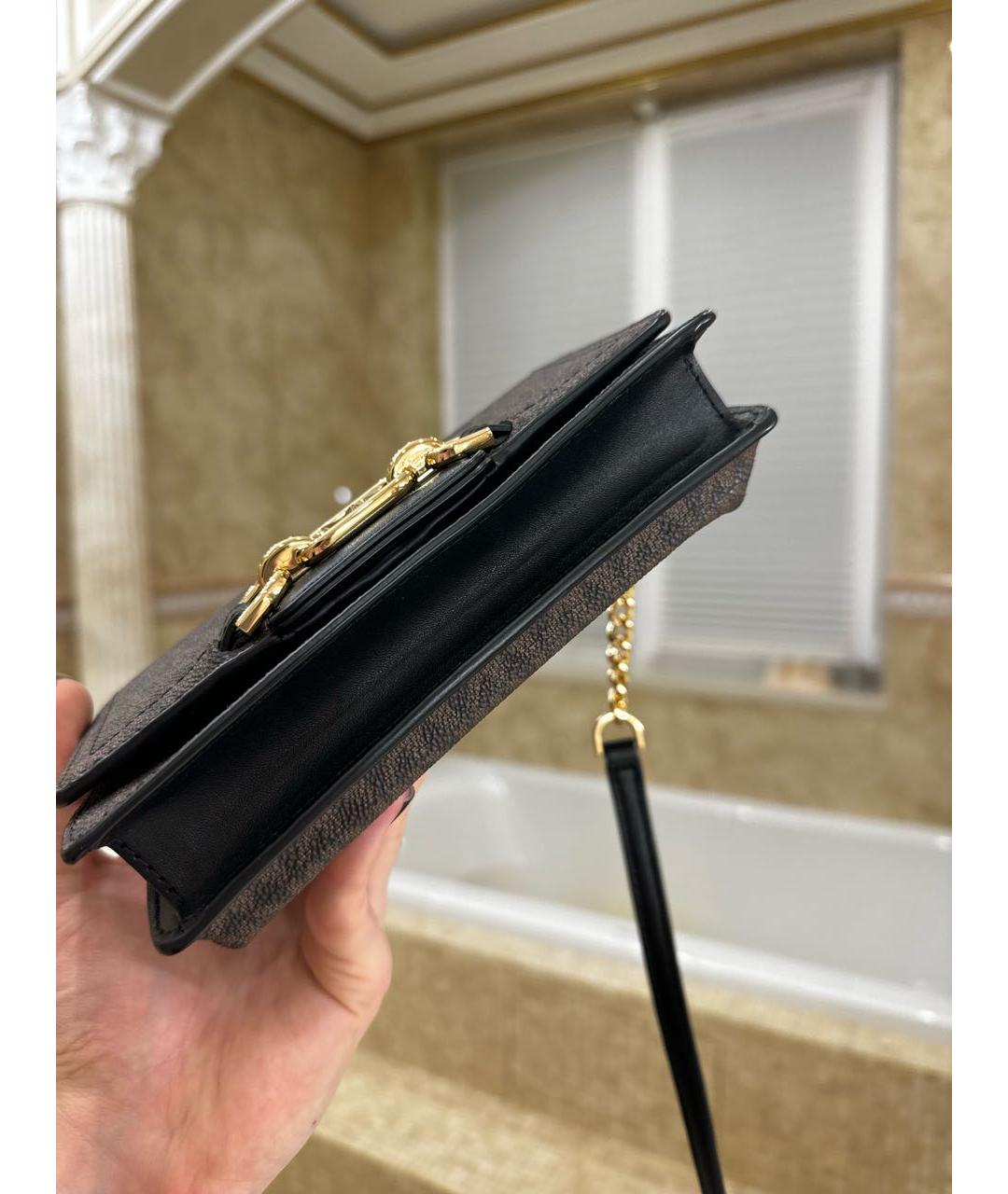 MICHAEL KORS Коричневая сумка через плечо из канвы, фото 4