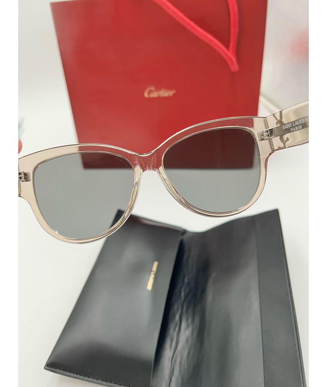 SAINT LAURENT Серые солнцезащитные очки, фото 5