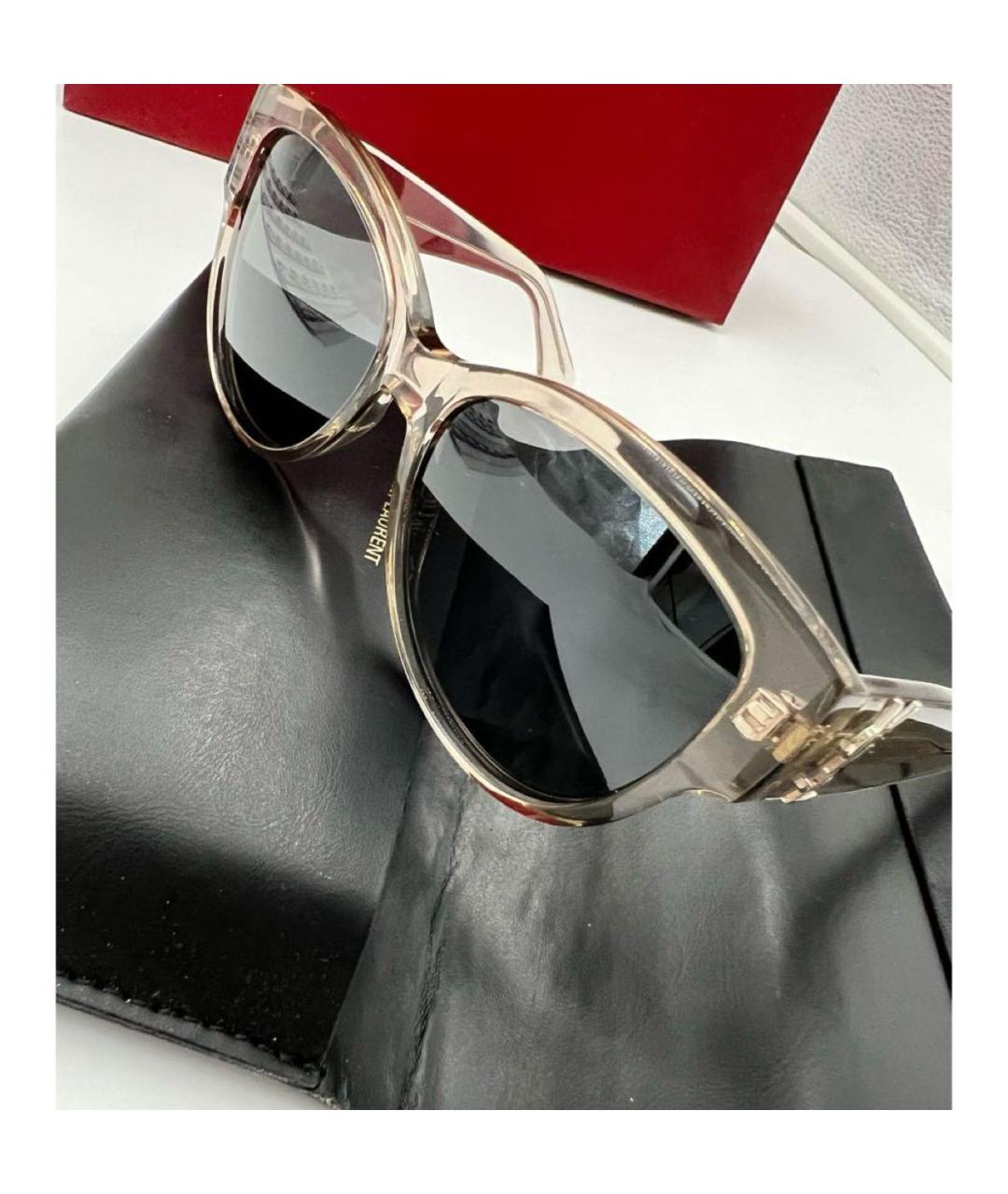 SAINT LAURENT Серые солнцезащитные очки, фото 8