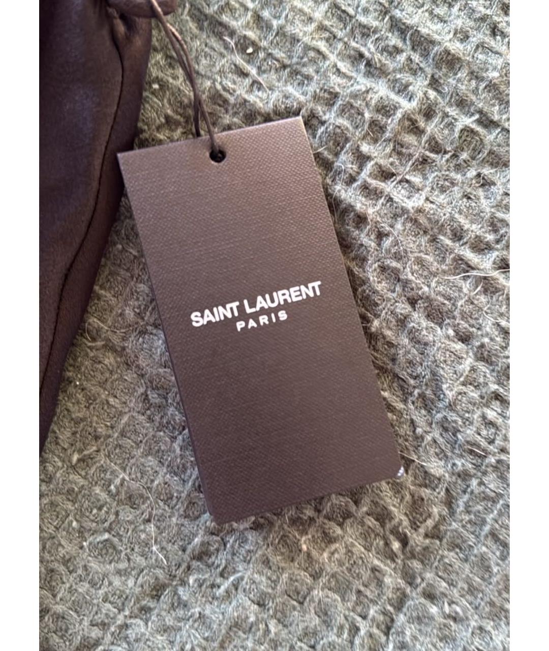 SAINT LAURENT Черное шелковое вечернее платье, фото 4