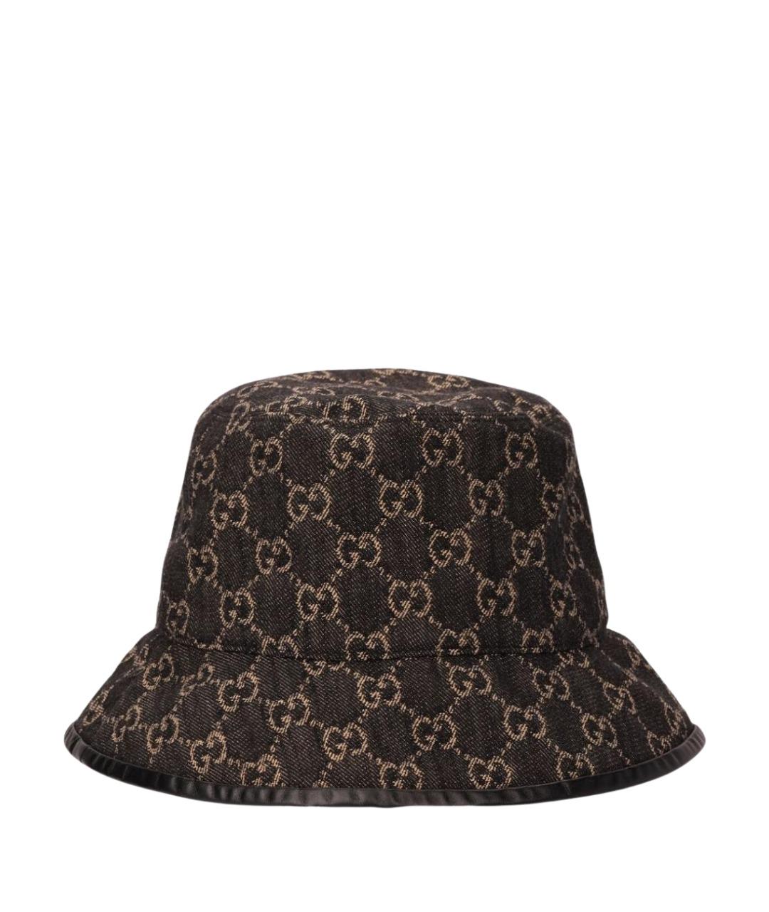 GUCCI Коричневая хлопковая панама, фото 1