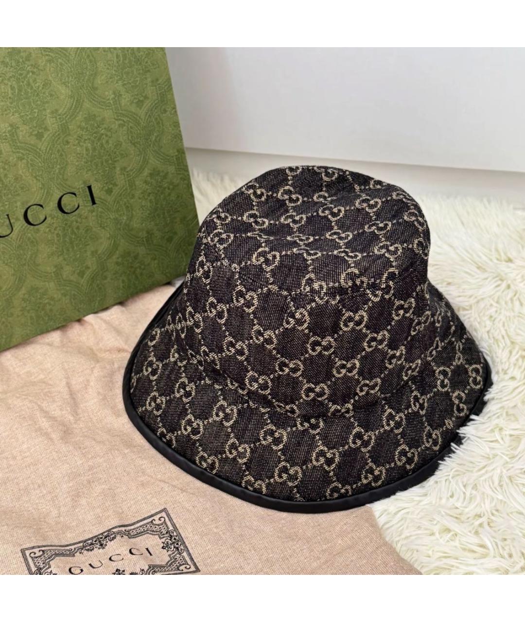 GUCCI Коричневая хлопковая панама, фото 2