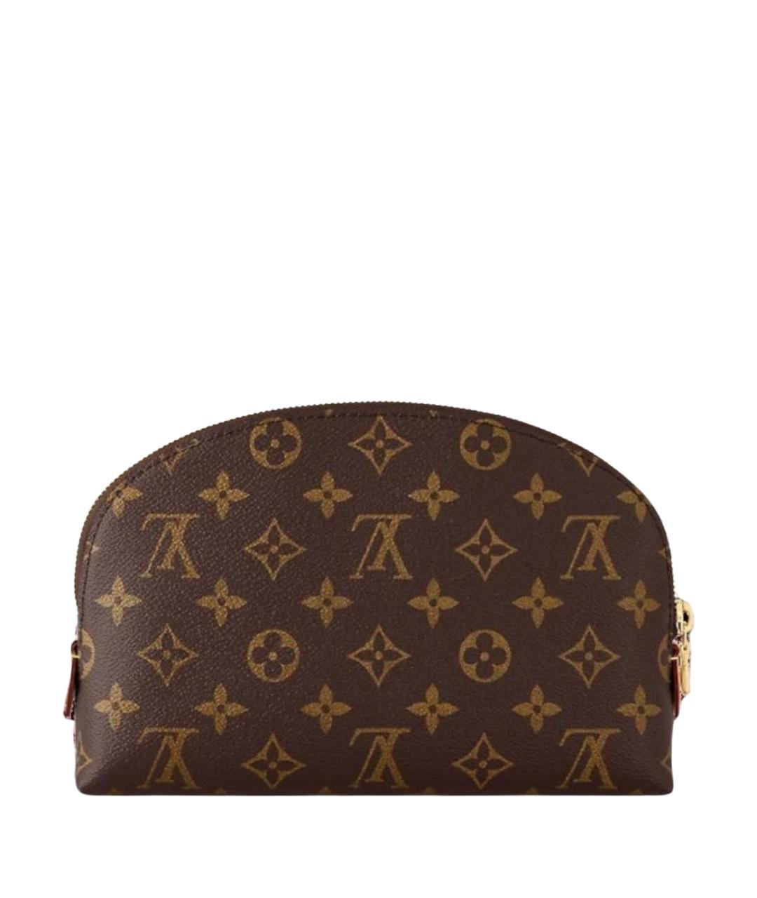 LOUIS VUITTON Коричневая косметичка из канвы, фото 1