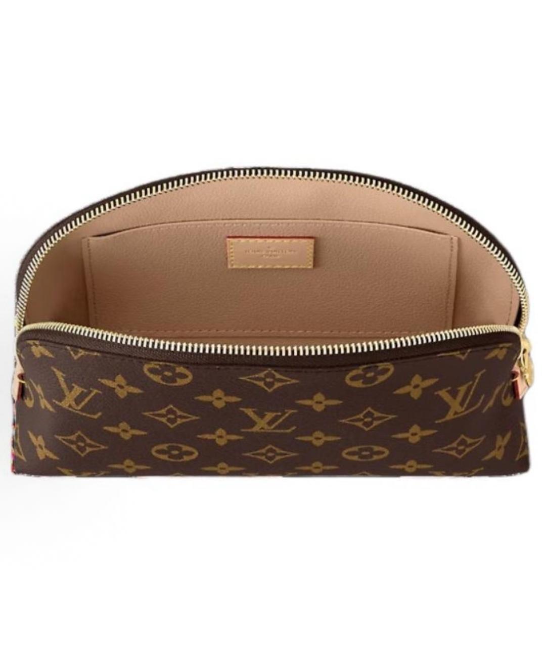 LOUIS VUITTON Коричневая косметичка из канвы, фото 2