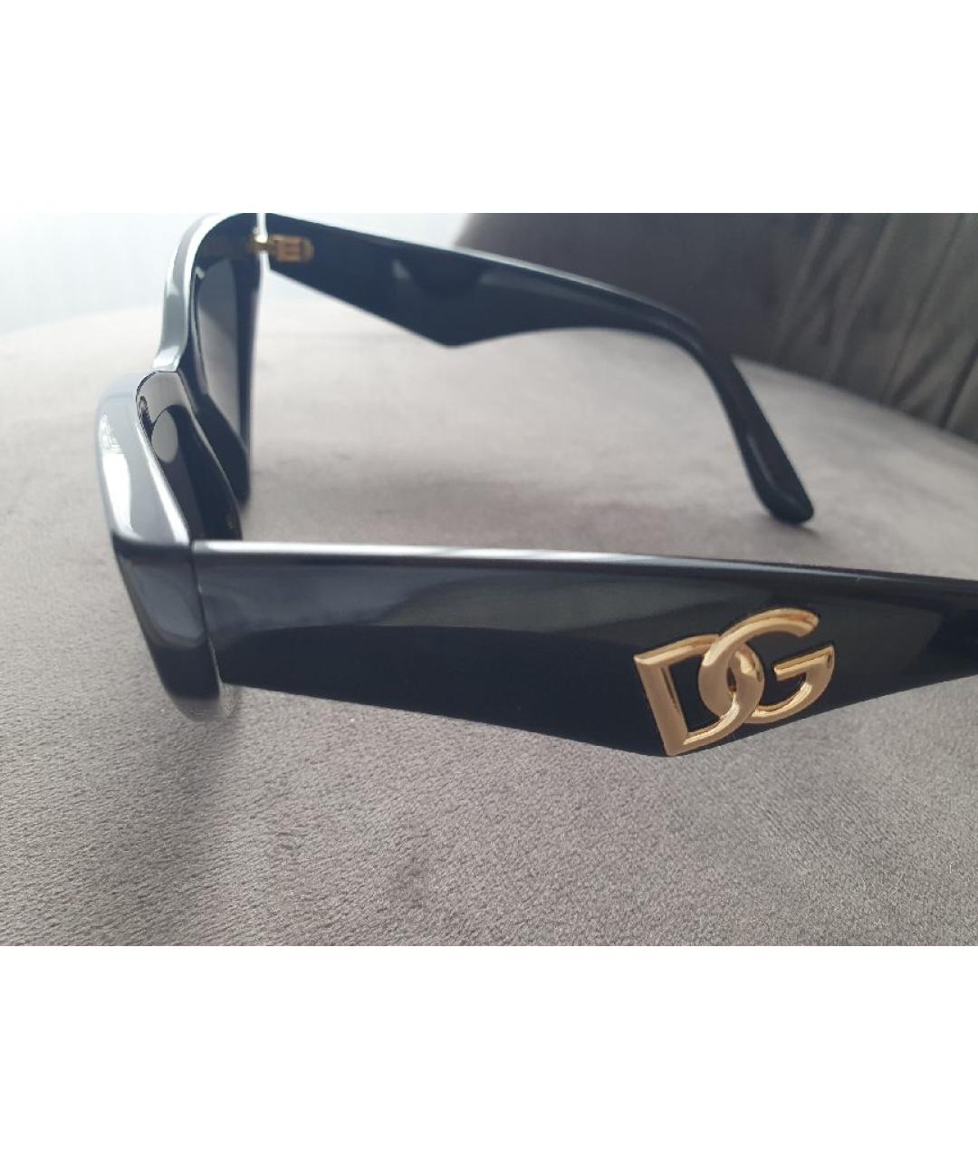 DOLCE&GABBANA Черные пластиковые солнцезащитные очки, фото 3