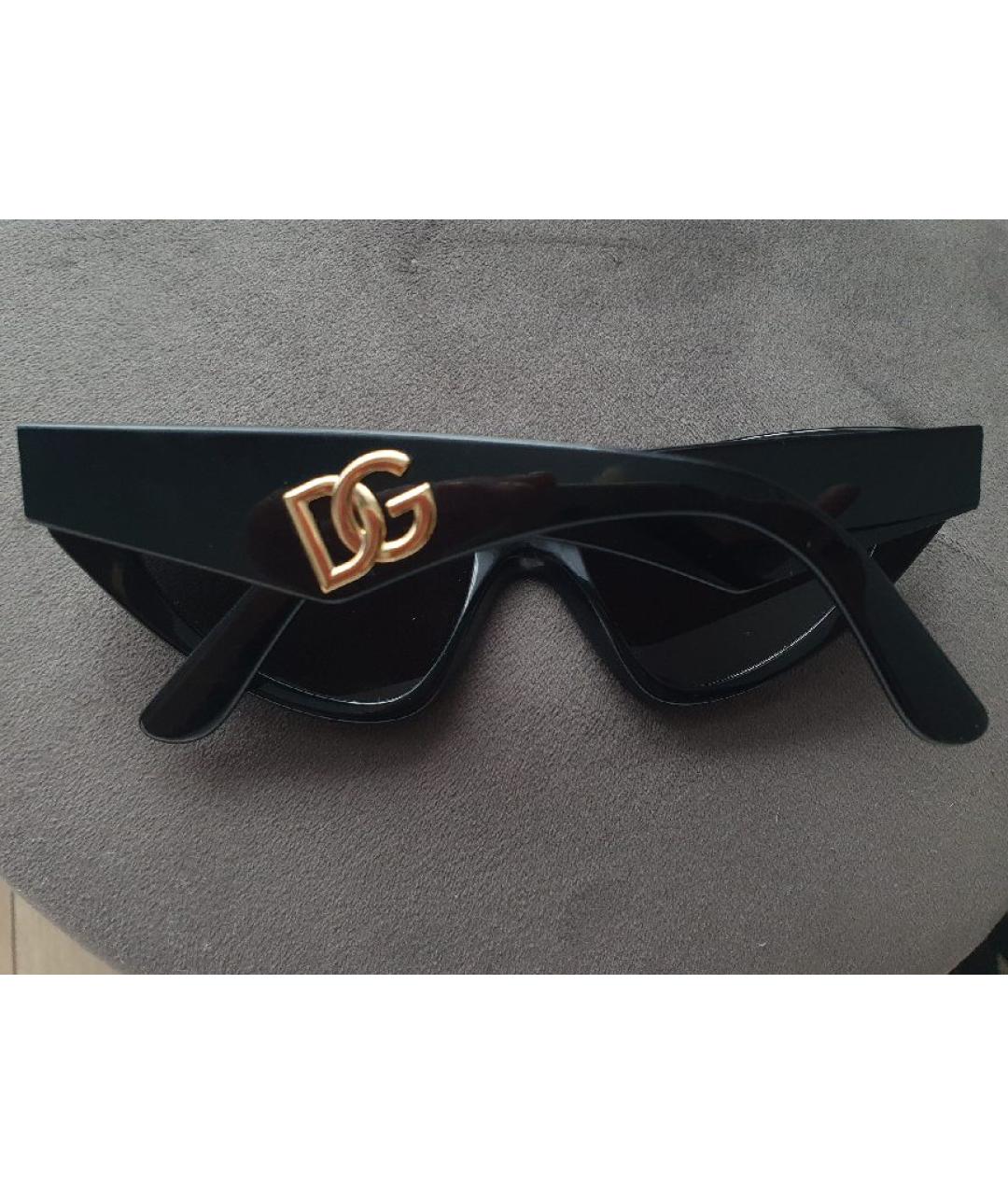DOLCE&GABBANA Черные пластиковые солнцезащитные очки, фото 4