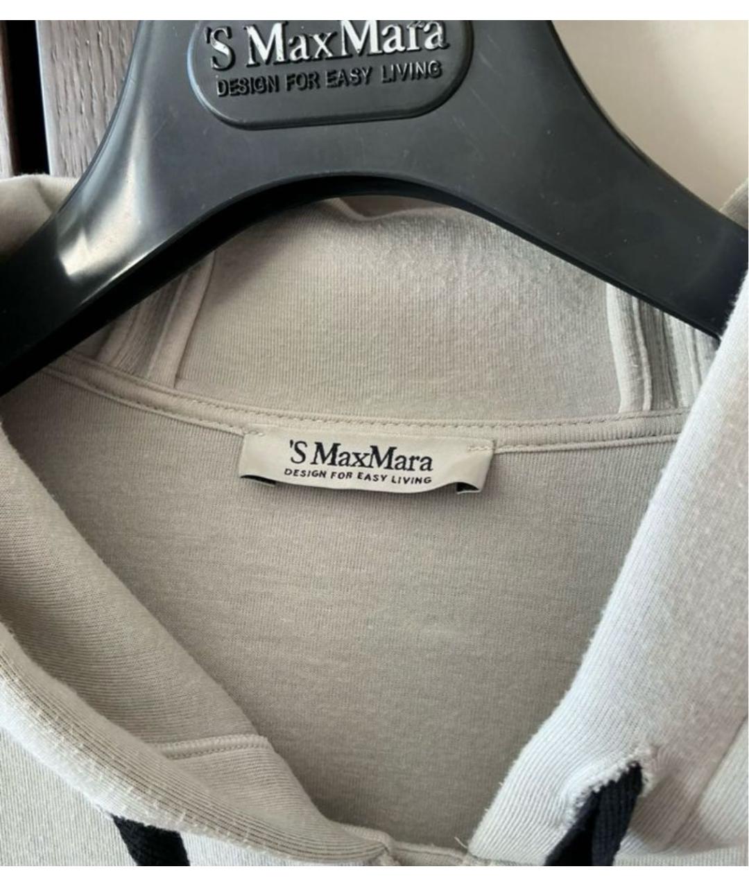 'S MAX MARA Серое вискозное пальто, фото 3