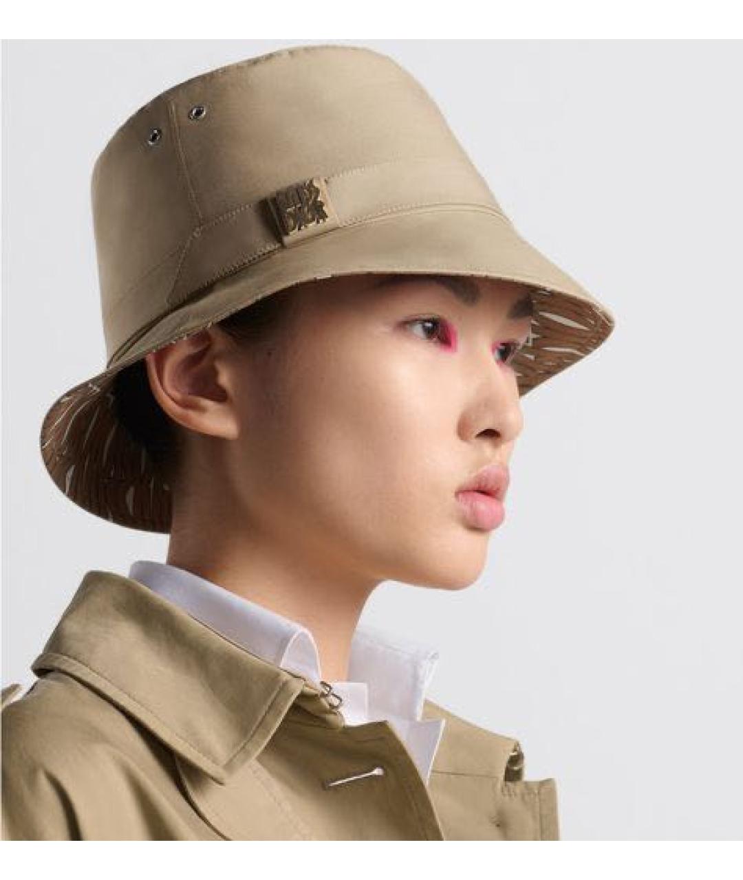 CHRISTIAN DIOR Бежевая панама, фото 2
