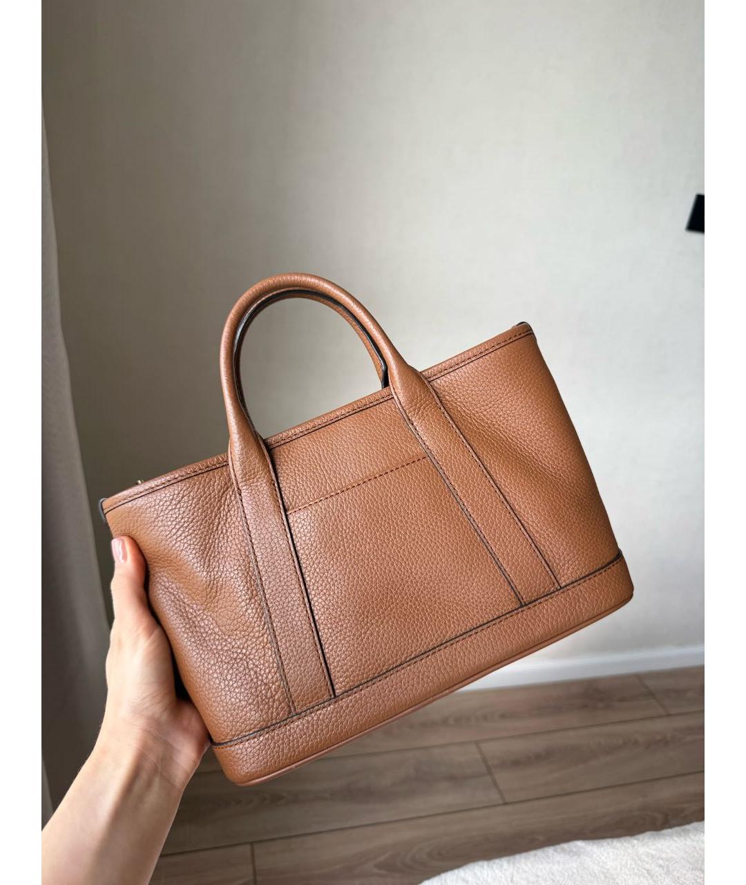 MICHAEL KORS Коричневая кожаная сумка с короткими ручками, фото 2