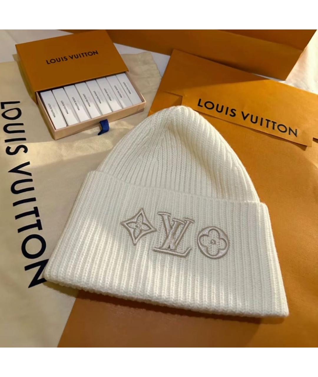 LOUIS VUITTON Бежевая шерстяная шапка, фото 2
