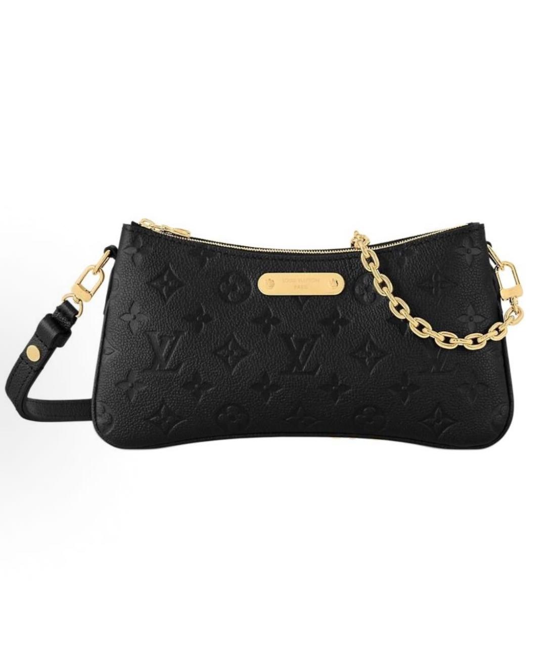 LOUIS VUITTON Черная кожаная сумка через плечо, фото 5