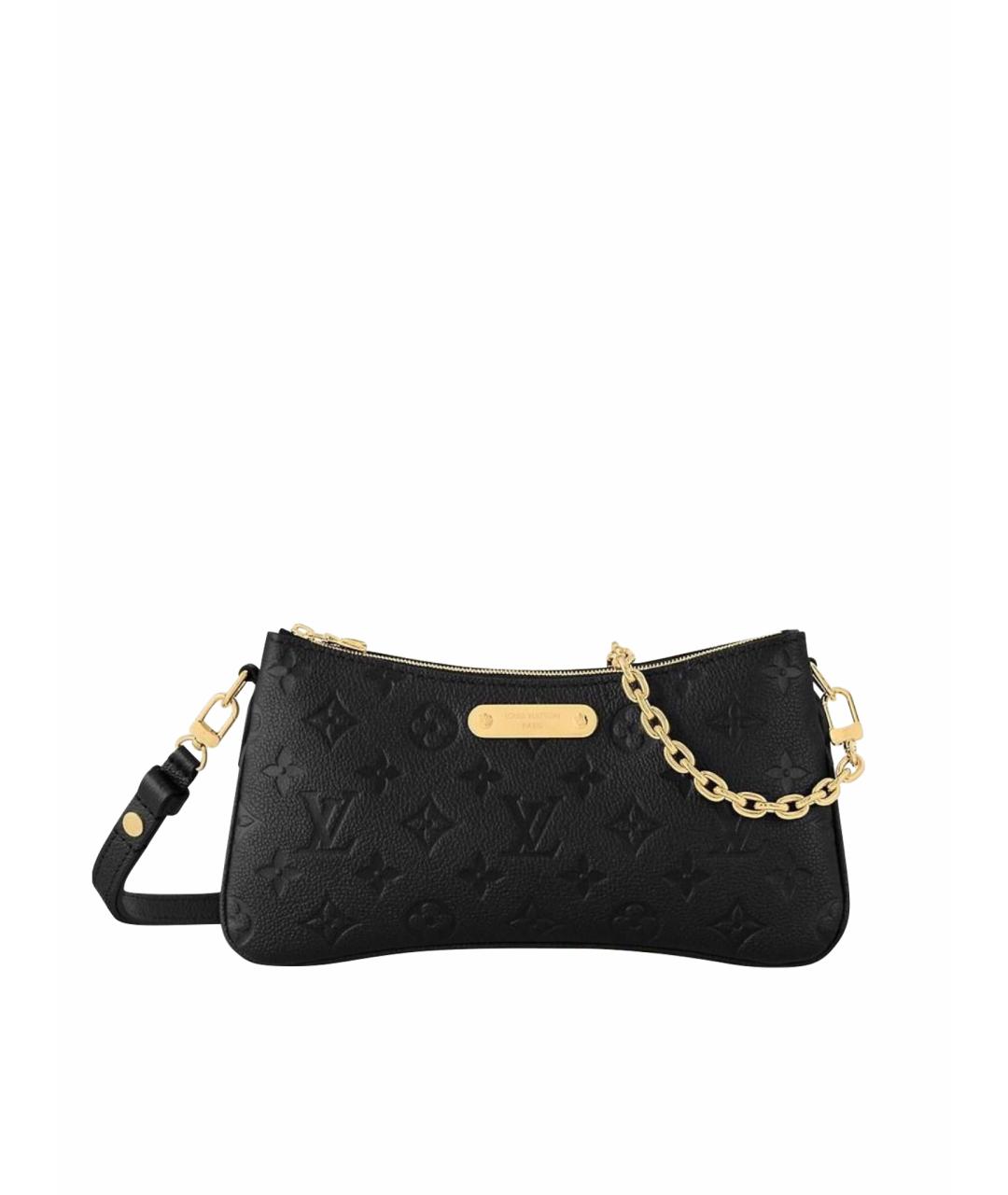 LOUIS VUITTON Черная кожаная сумка через плечо, фото 1