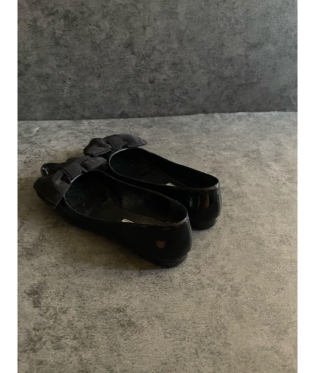 PRADA Черные балетки из лакированной кожи, фото 7