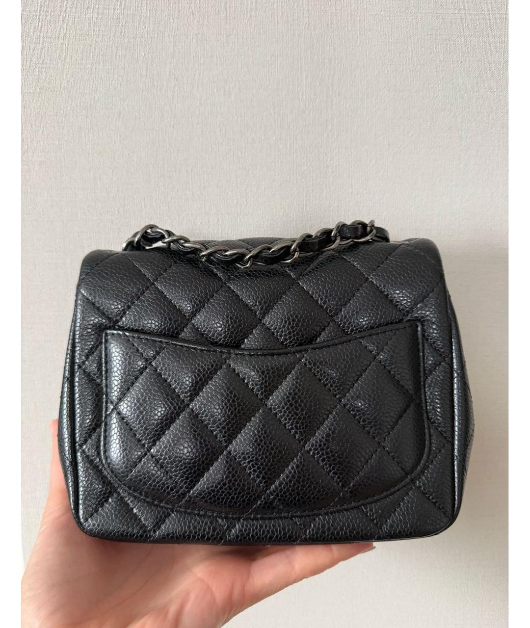 CHANEL Черная кожаная сумка через плечо, фото 3