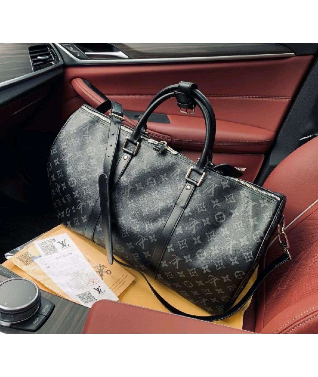 LOUIS VUITTON Черная дорожная/спортивная сумка, фото 3