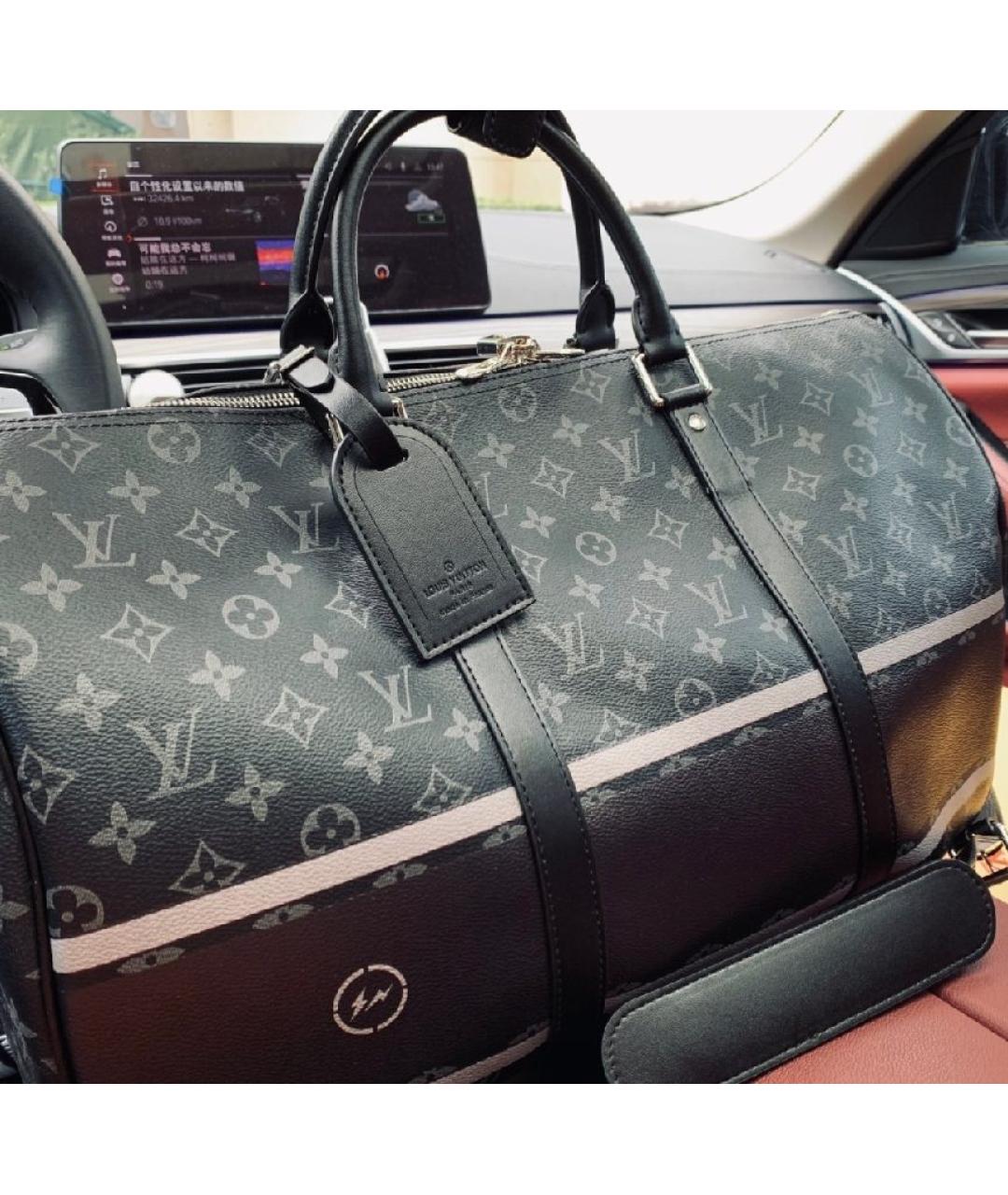 LOUIS VUITTON Черная дорожная/спортивная сумка, фото 4