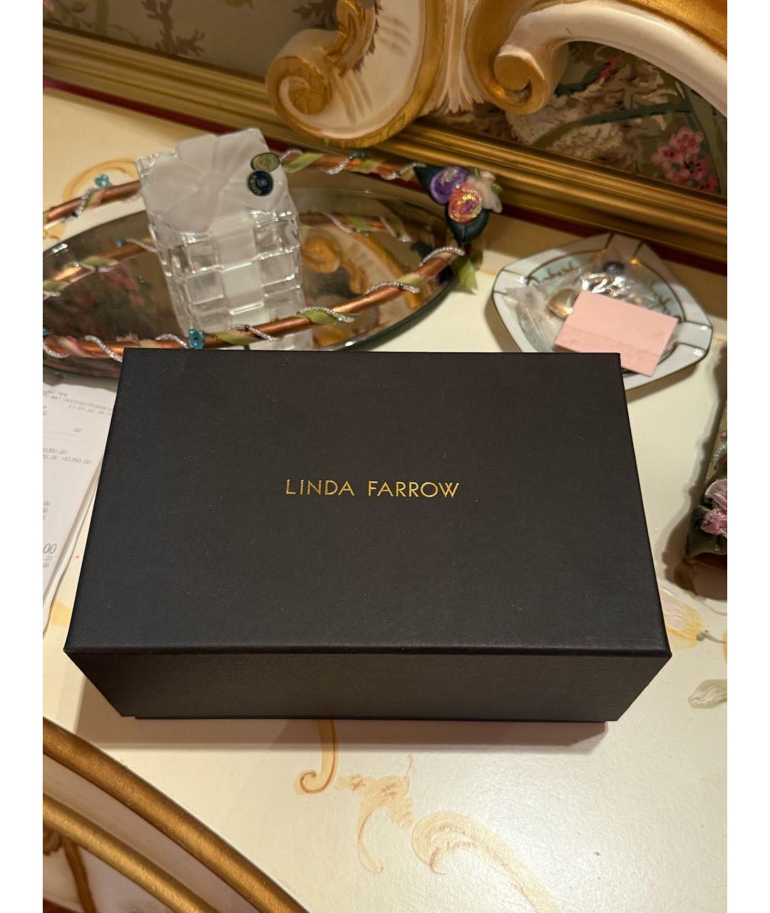 LINDA FARROW Черные пластиковые солнцезащитные очки, фото 6