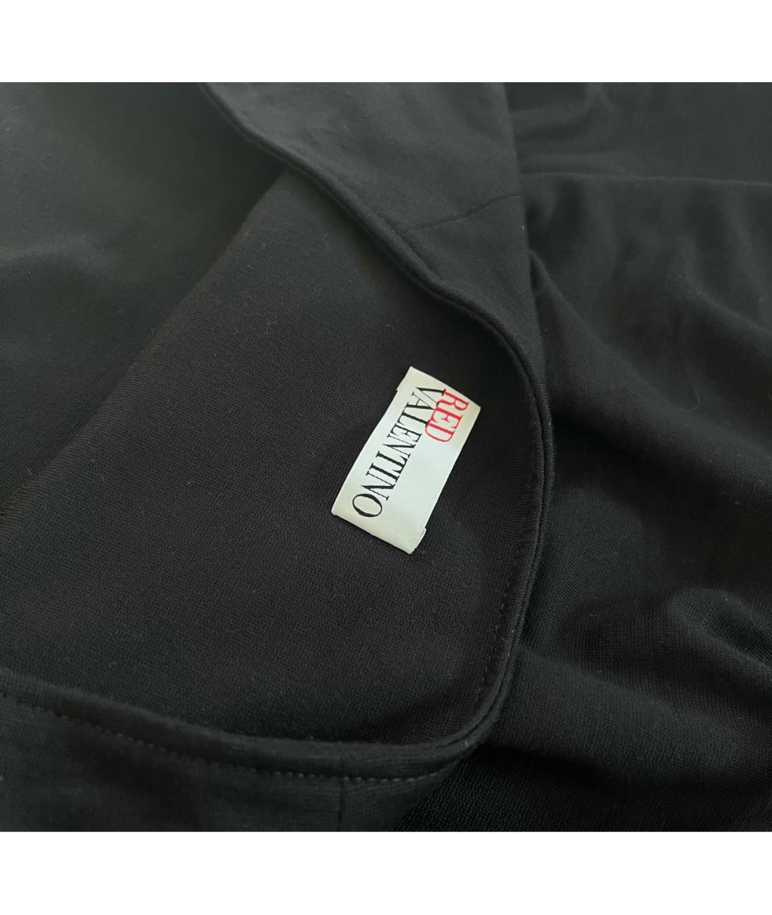 RED VALENTINO Темно-синяя вискозная юбка мини, фото 3