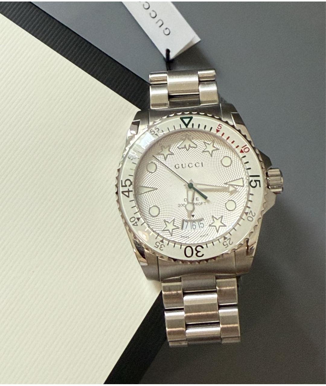GUCCI Серебряные стальные часы, фото 2