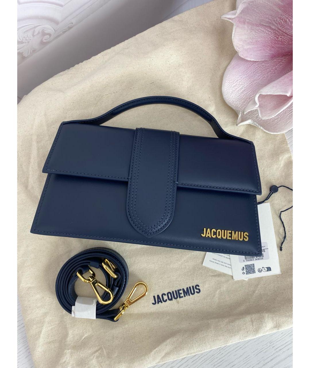 JACQUEMUS Синяя кожаная сумка через плечо, фото 8