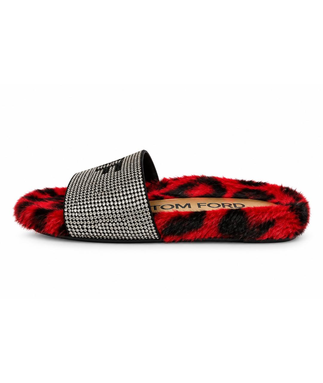 TOM FORD Красные шлепанцы, фото 10