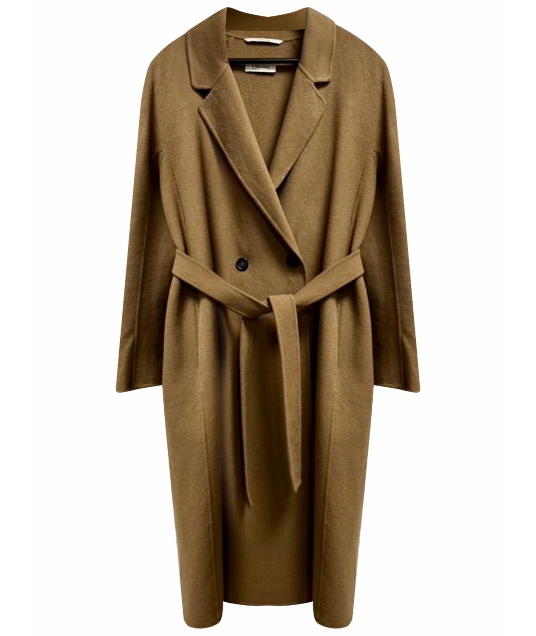 'S MAX MARA Коричневое шерстяное пальто, фото 1