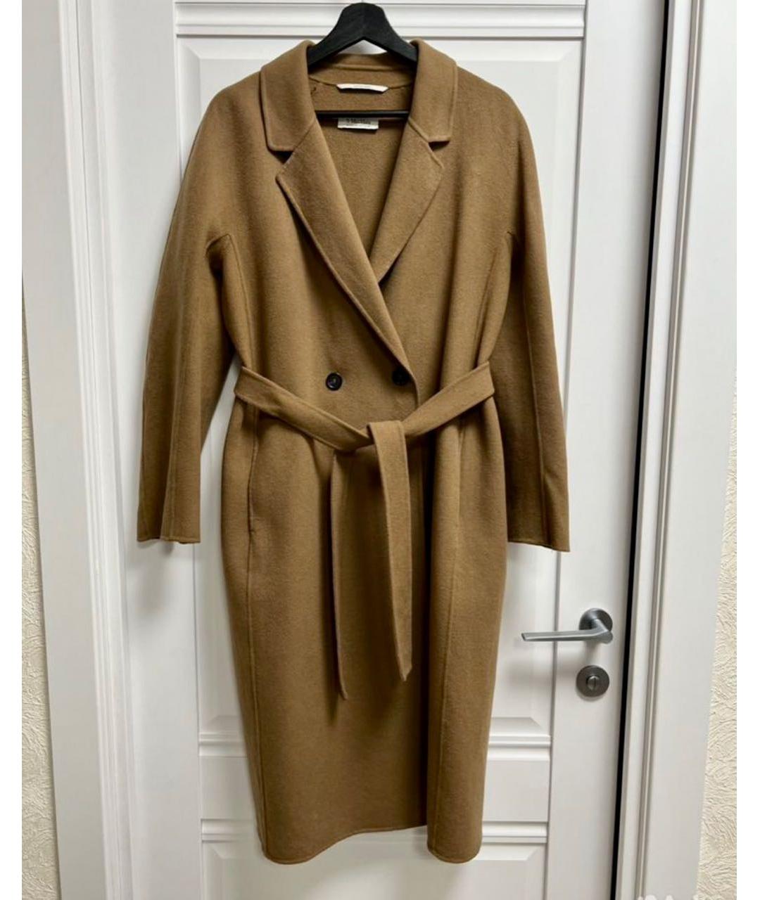 'S MAX MARA Коричневое шерстяное пальто, фото 8