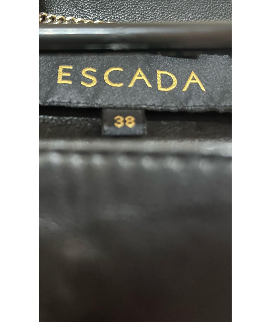 ESCADA Черное кожаное пальто, фото 3