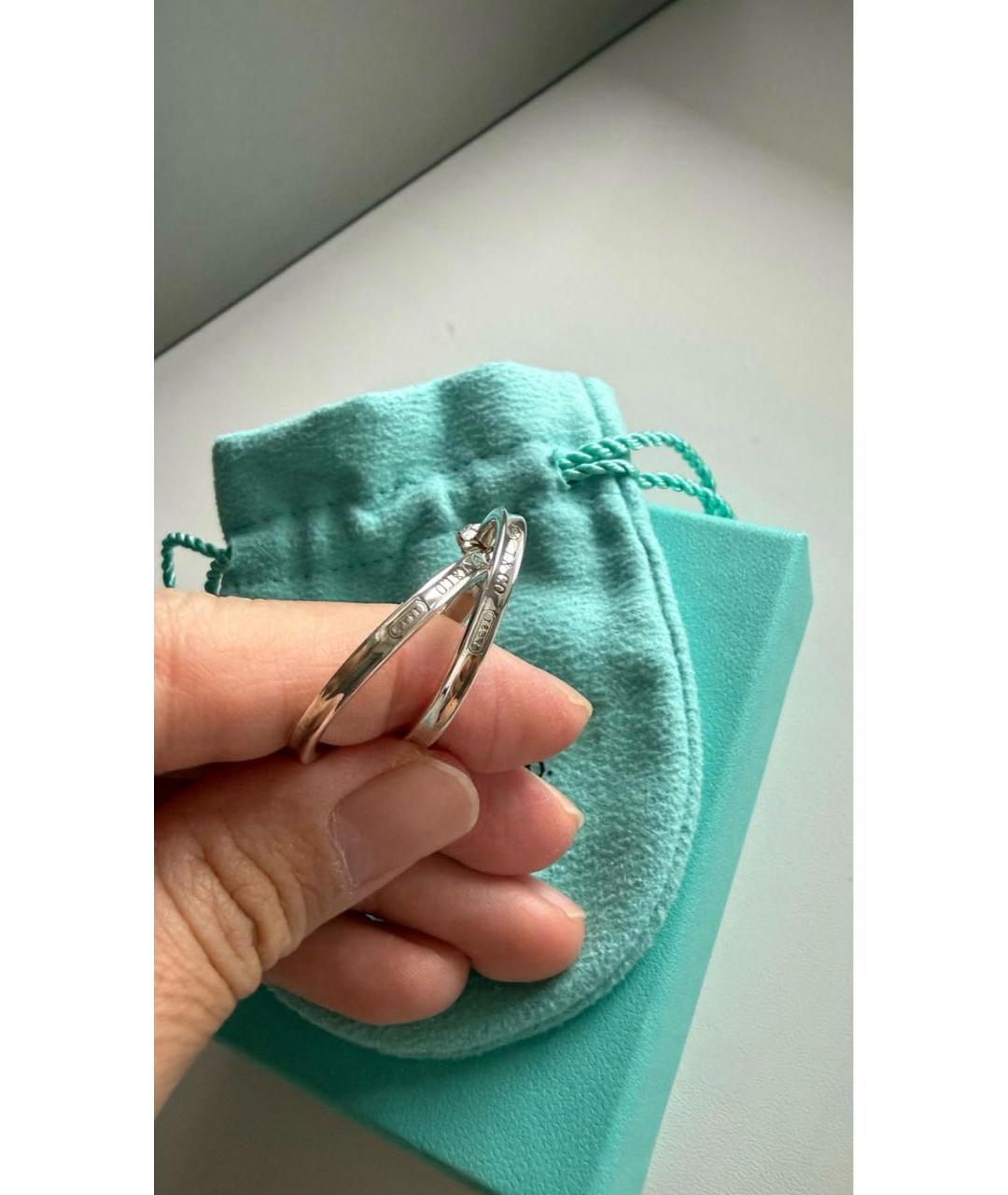 TIFFANY&CO Белые серебряные серьги, фото 2