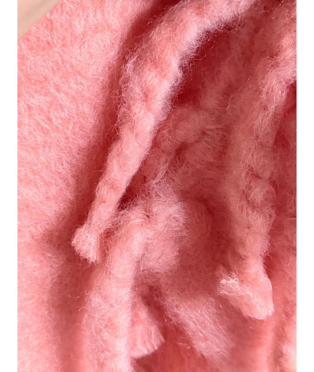 JIL SANDER Коралловый шерстяной шарф, фото 4