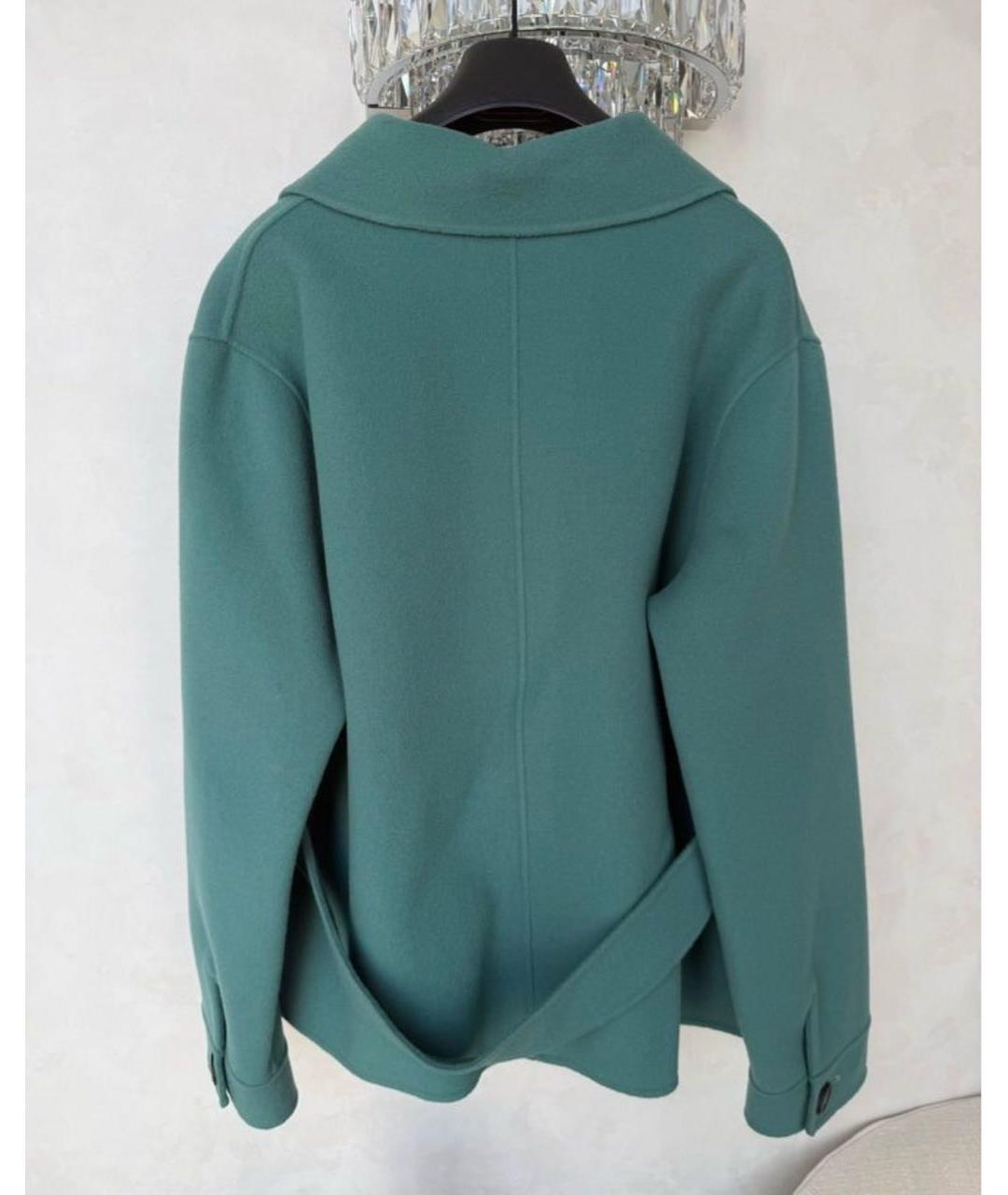 MAX MARA Бирюзовое шерстяное пальто, фото 4