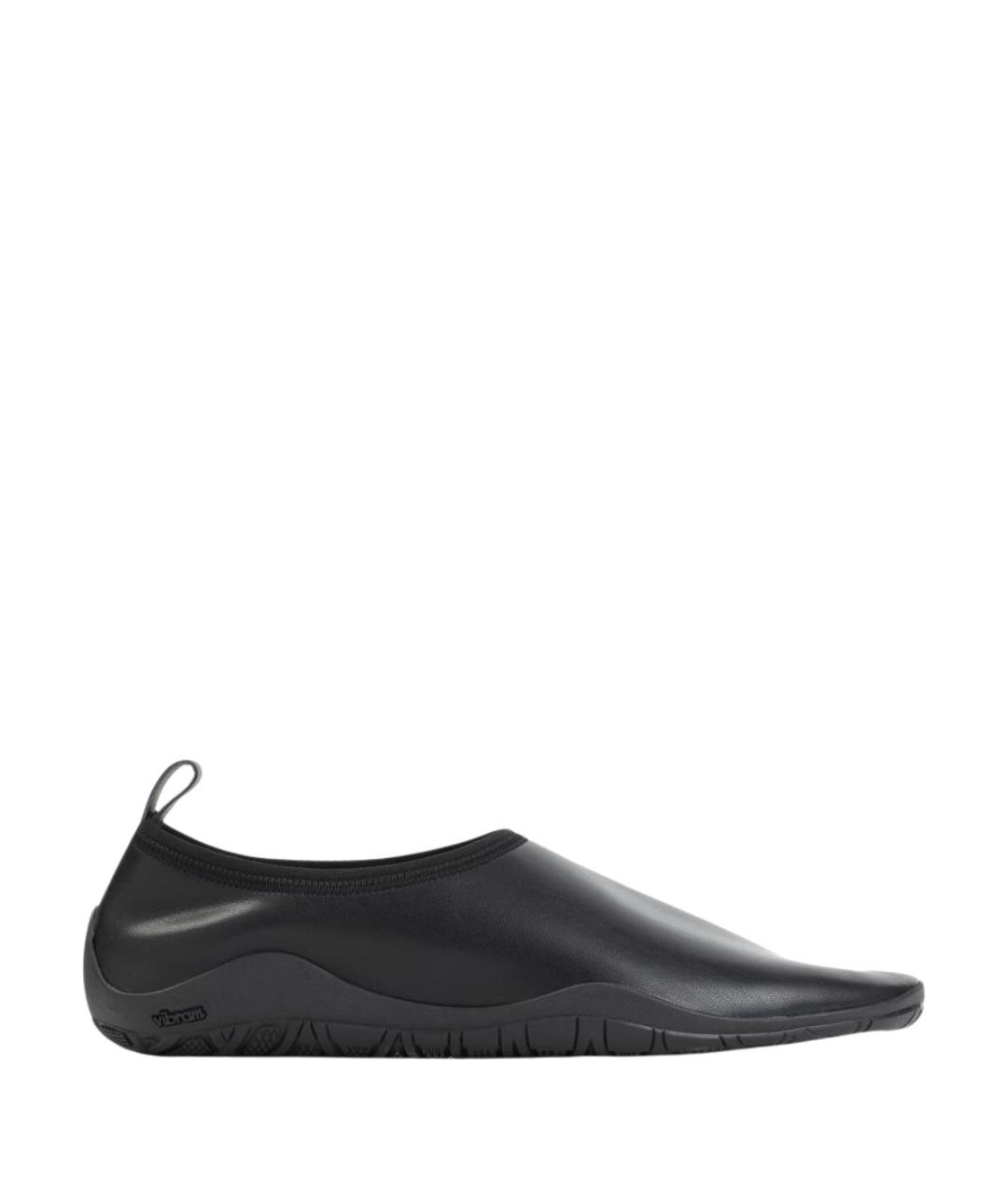 JIL SANDER Черные синтетические лоферы, фото 1