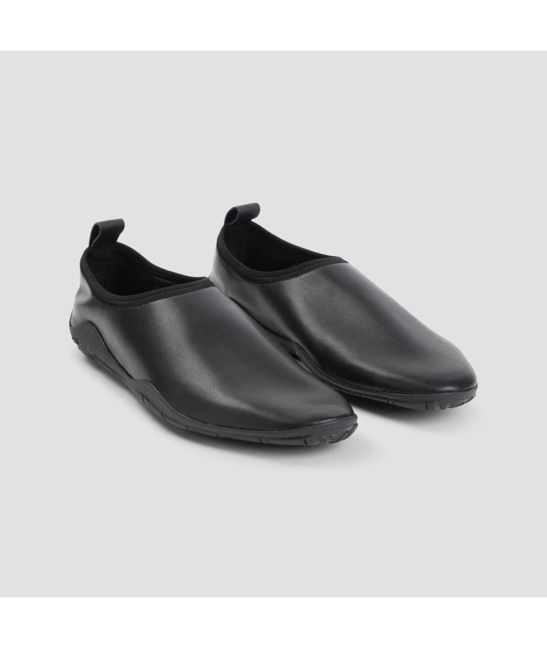 JIL SANDER Черные синтетические лоферы, фото 4