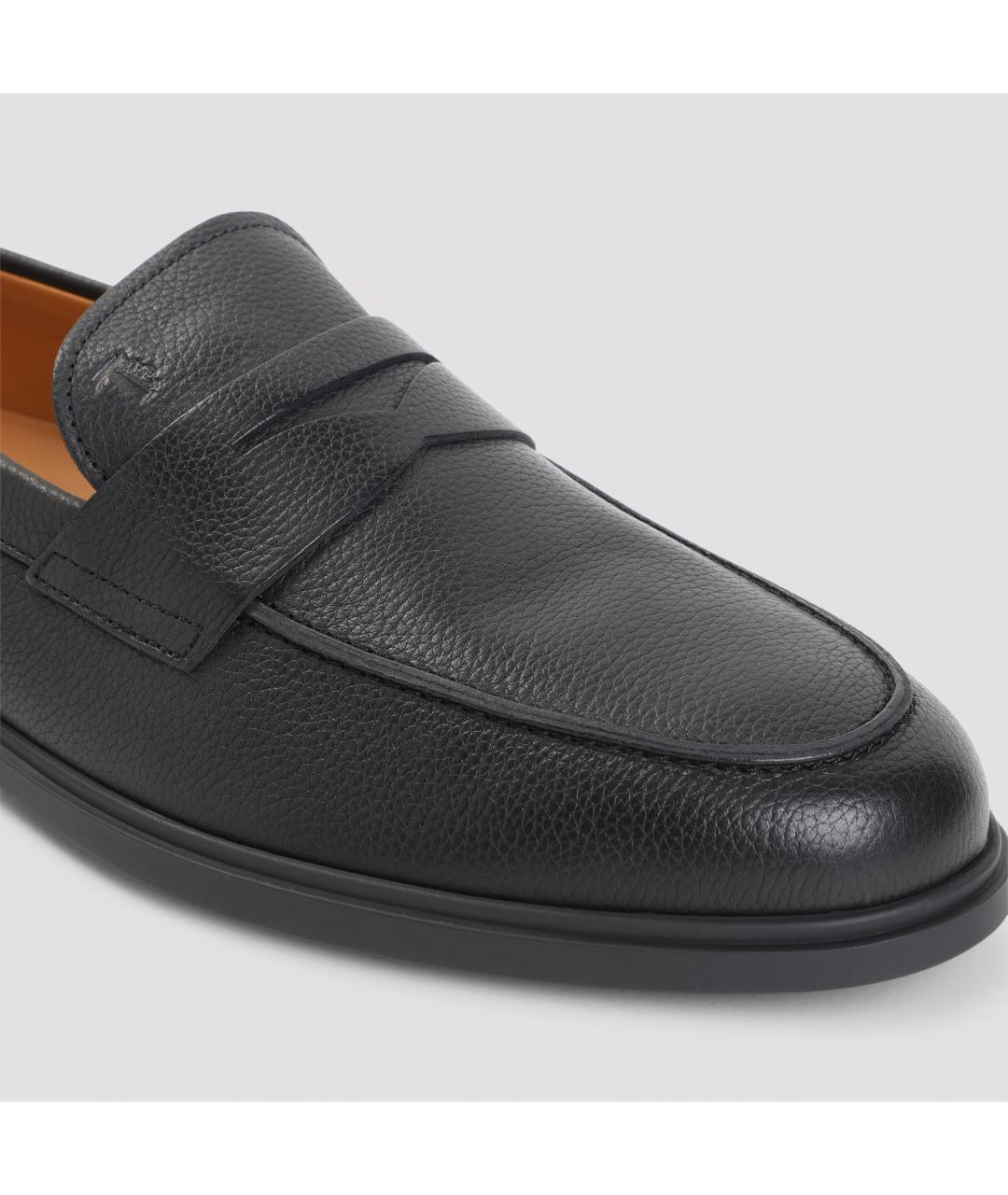 TOD'S Черные кожаные лоферы, фото 5