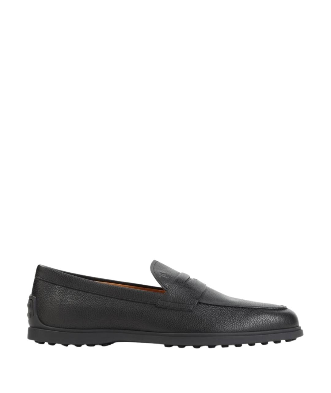 TOD'S Черные кожаные лоферы, фото 1