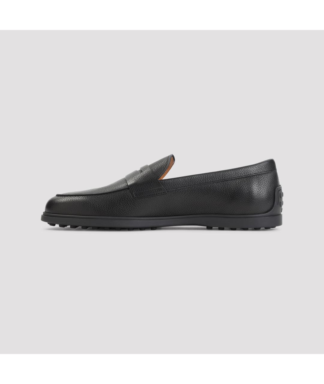 TOD'S Черные кожаные лоферы, фото 3