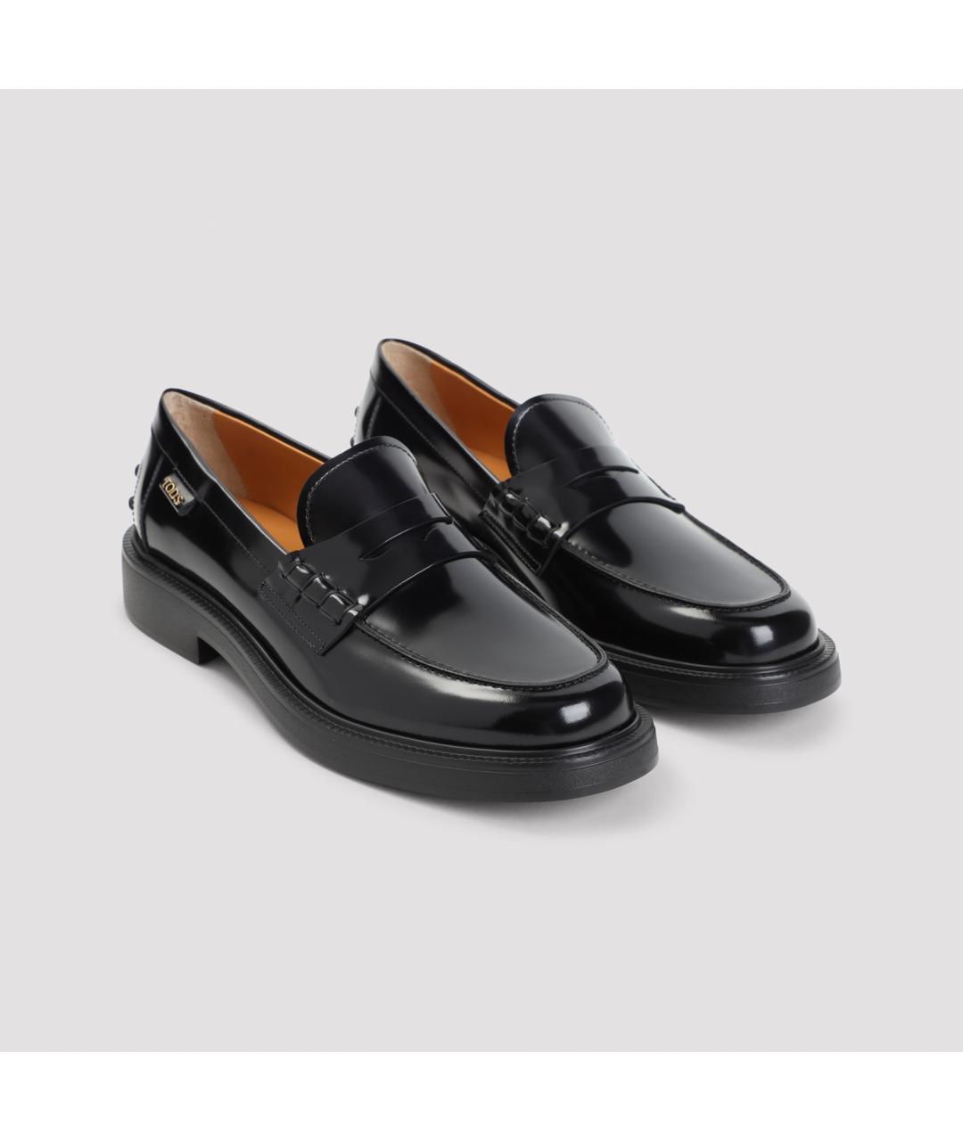 TOD'S Черные кожаные лоферы, фото 4