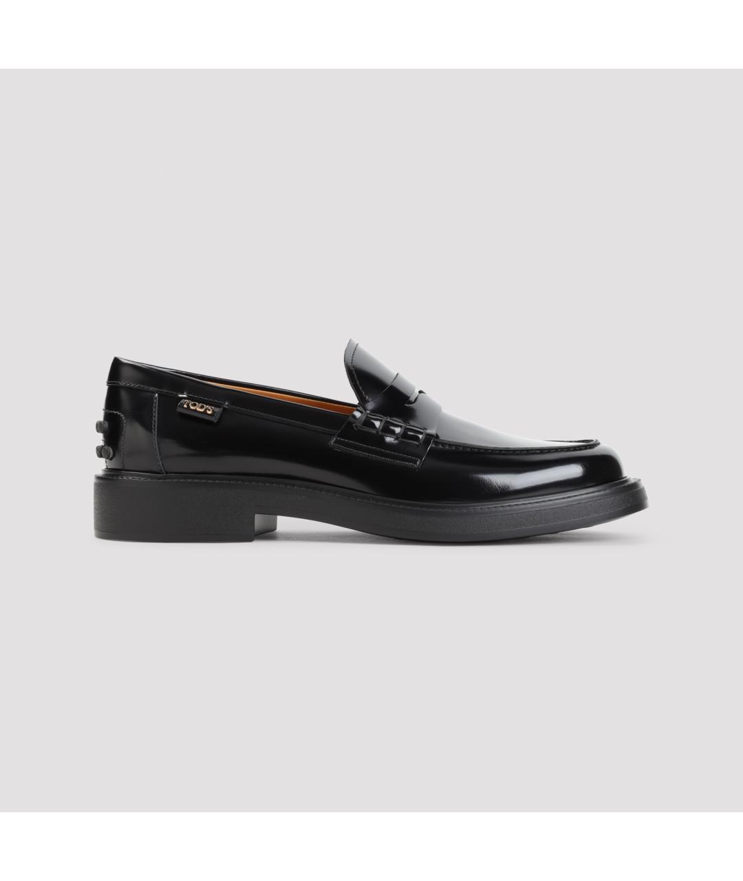 TOD'S Черные кожаные лоферы, фото 2
