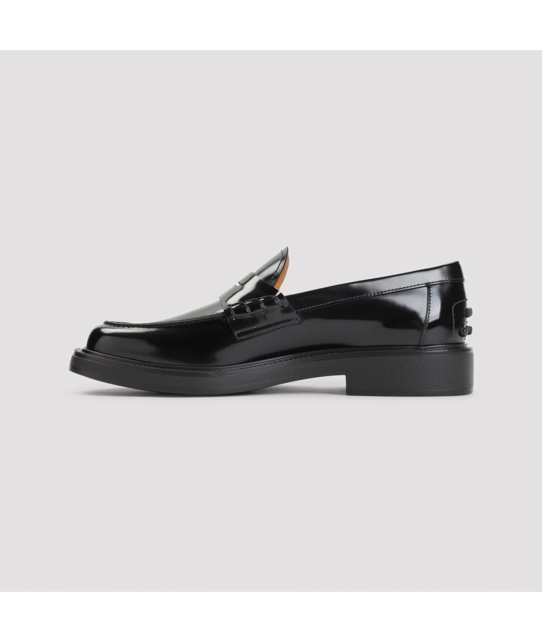 TOD'S Черные кожаные лоферы, фото 3