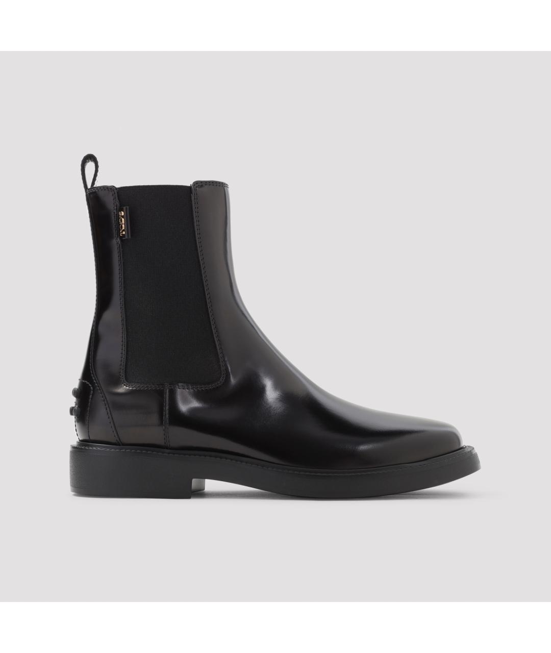 TOD'S Черные кожаные ботинки, фото 2