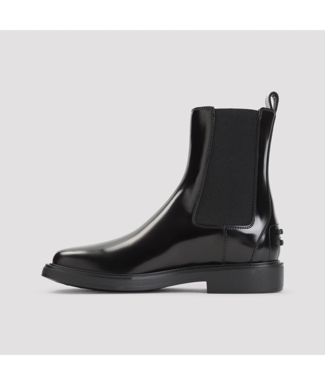 TOD'S Черные кожаные ботинки, фото 3