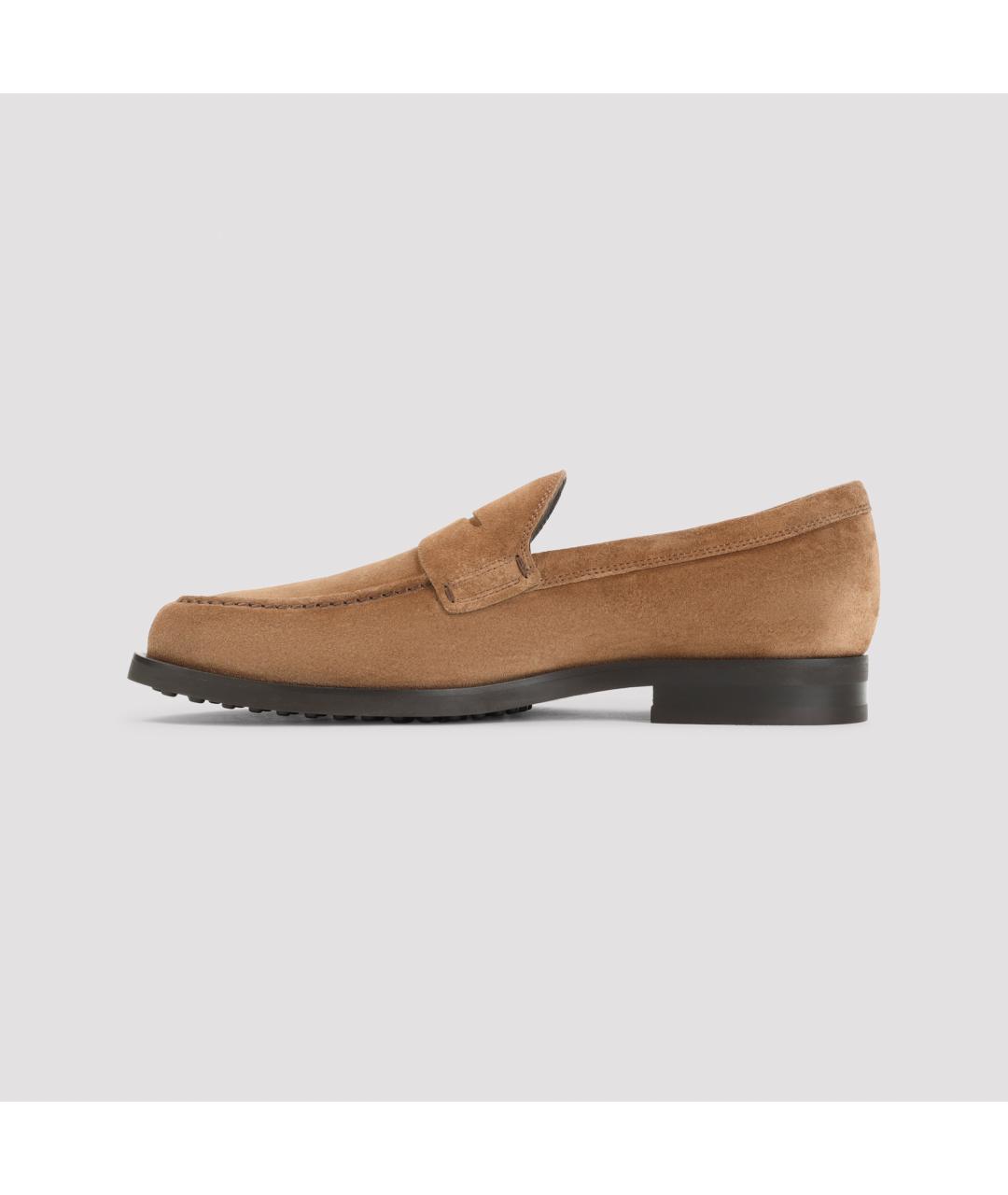TOD'S Коричневые замшевые лоферы, фото 3
