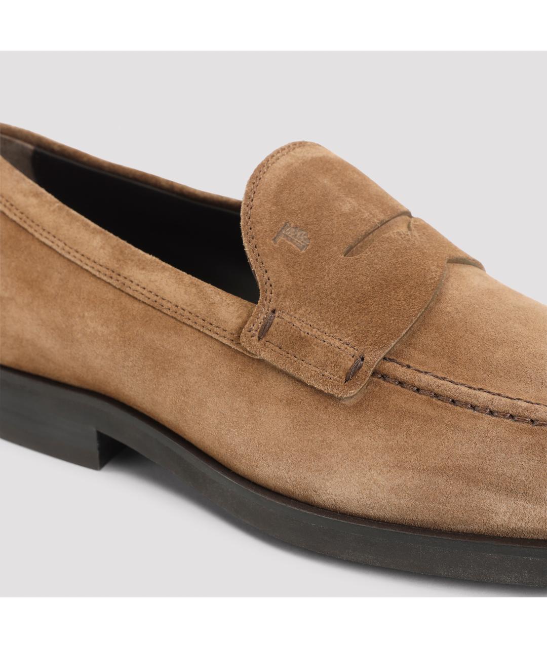 TOD'S Коричневые замшевые лоферы, фото 5