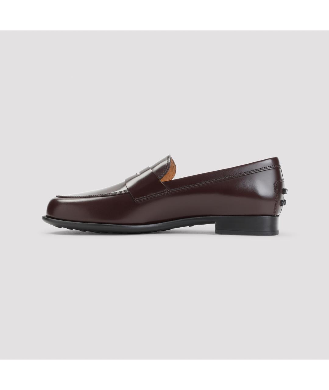 TOD'S Коричневые кожаные лоферы, фото 3