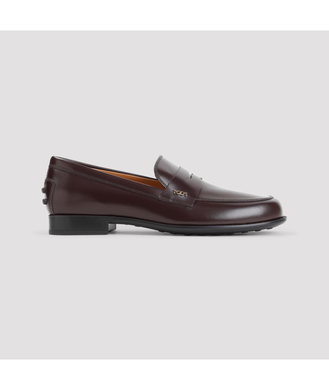 TOD'S Коричневые кожаные лоферы, фото 2