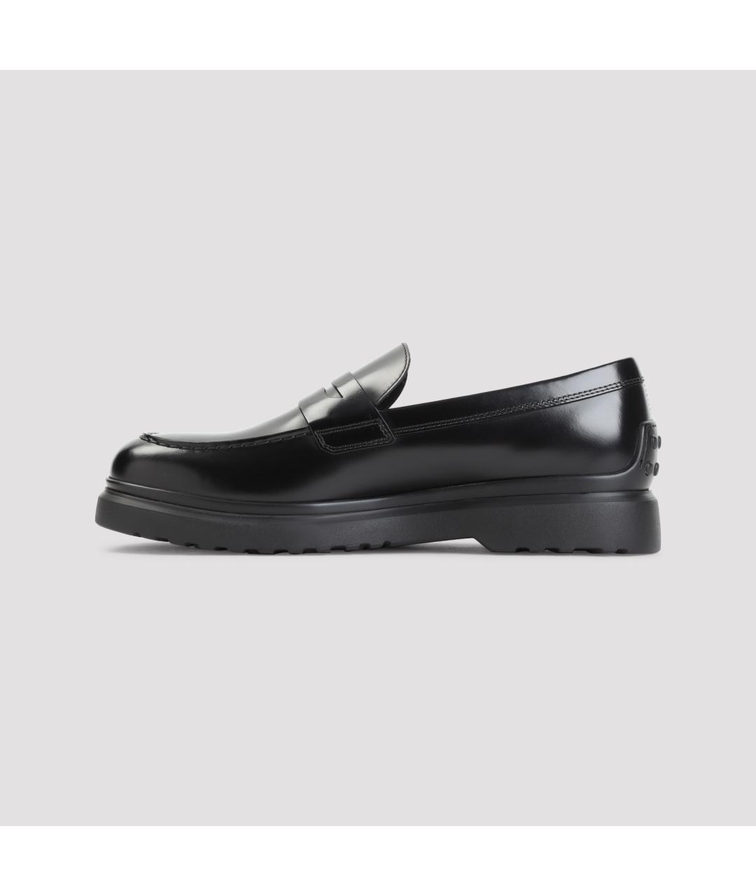 TOD'S Черные кожаные лоферы, фото 3