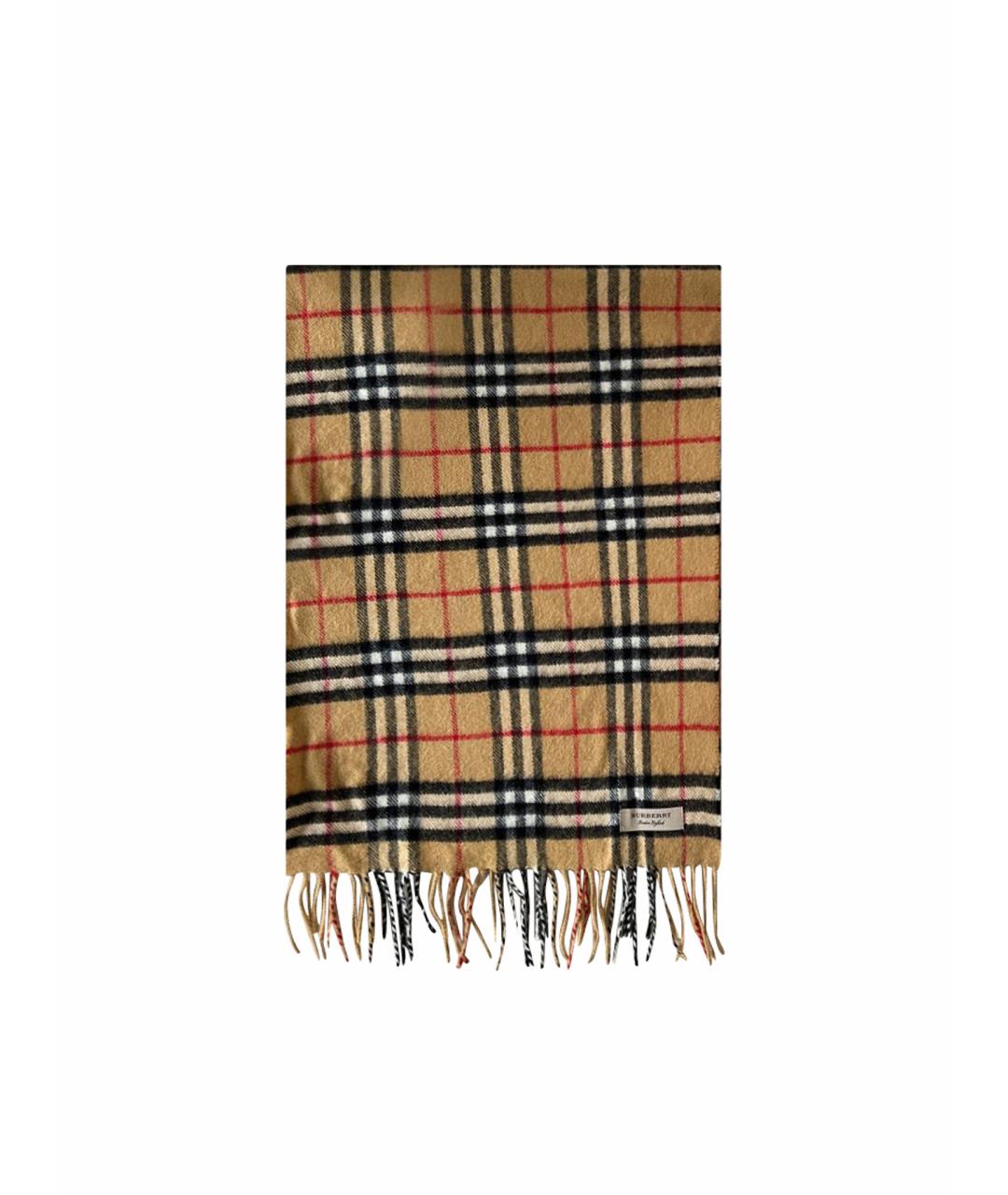BURBERRY Бежевый кашемировый шарф, фото 1