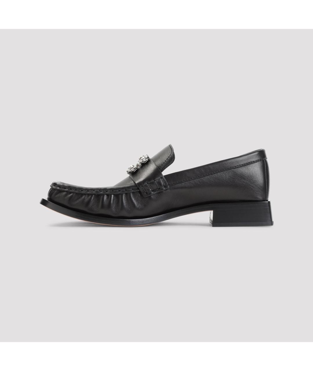 ROGER VIVIER Черные кожаные лоферы, фото 3