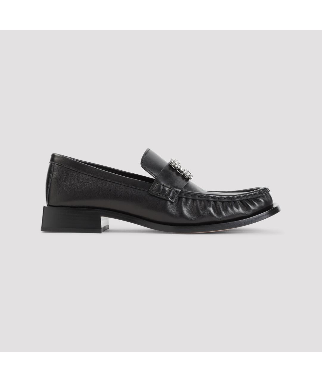 ROGER VIVIER Черные кожаные лоферы, фото 2